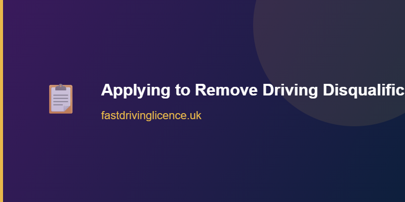 Apply to Remove Driving Disqualification Early UK Applying to have a UK driving ban removed early - legal process