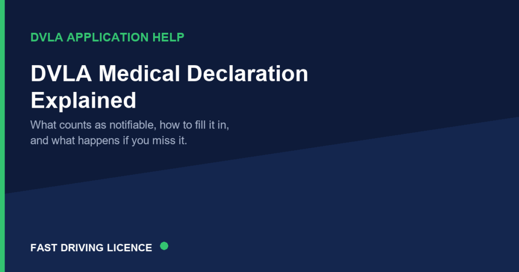 DVLA medical declaration guide - notifiable conditions explained