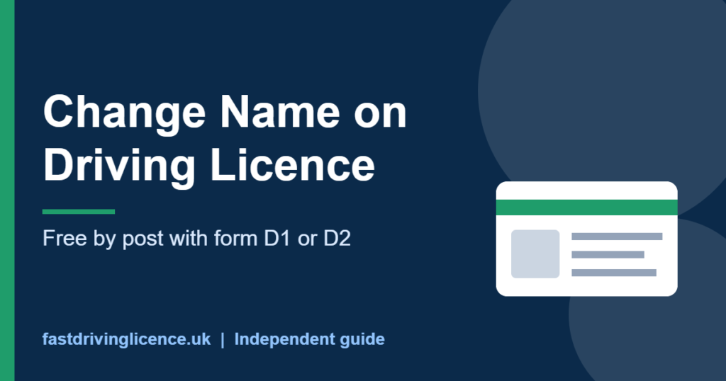 change name on driving licence - change name on driving licence guide illustration