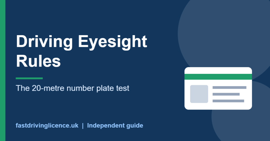 driving eyesight rules - driving eyesight rules guide illustration