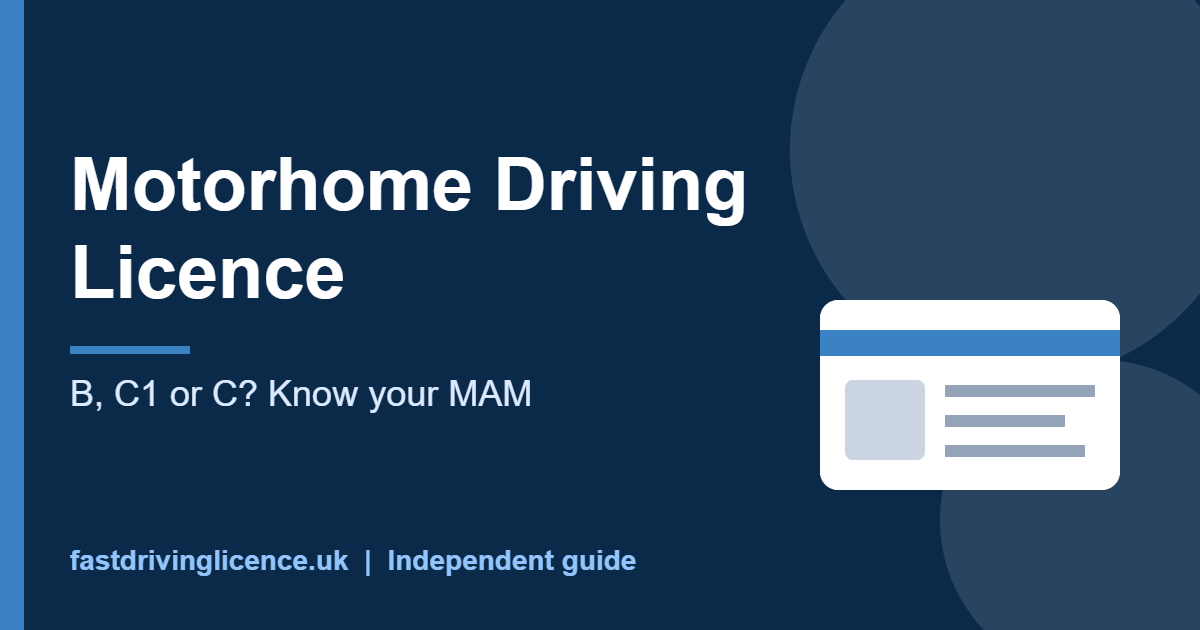motorhome driving licence - motorhome driving licence guide illustration
