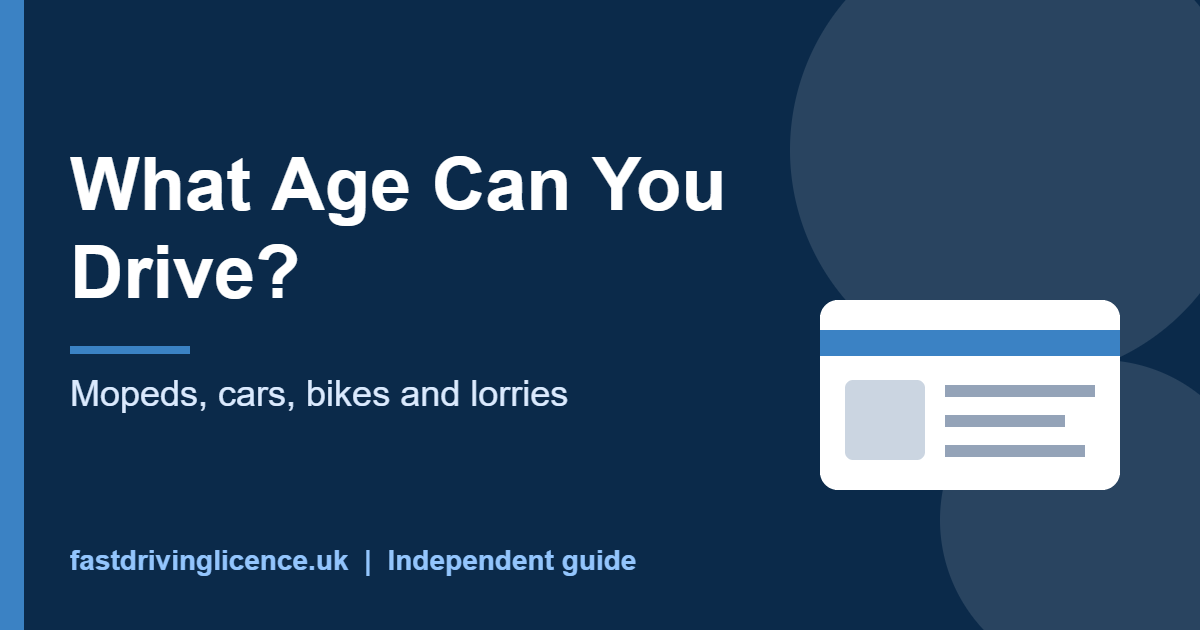 what age can you drive - what age can you drive? guide illustration